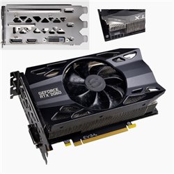 TJ VIDEO 6GB EVGA 06G-P4-2062-KR RTX 2060 GDDR6 SC GAMING OVERCLOCKED VENT HDMI DP